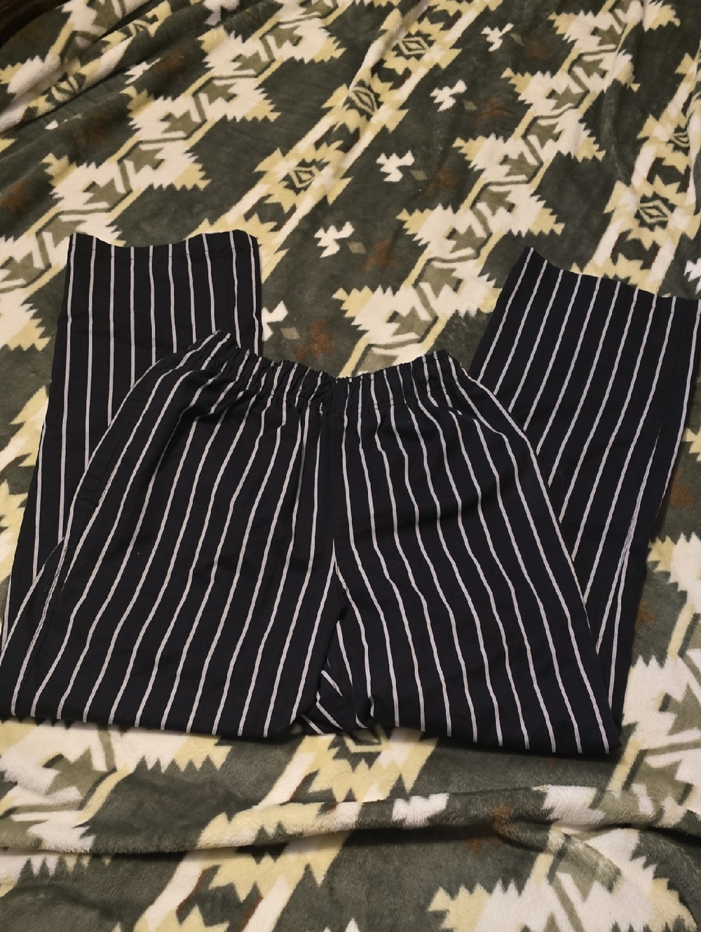 Dickies Black Pants with White Pinstripes